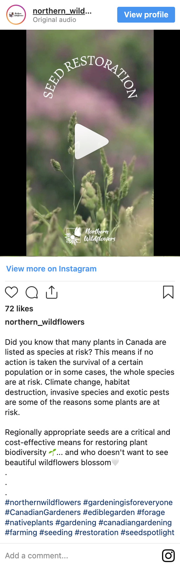 Seed Restoration